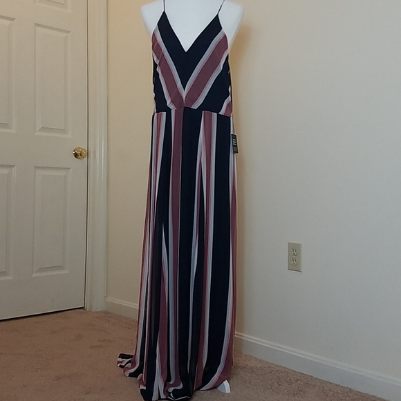 Express Dresses & Skirts - Express blue and purple striped Key…